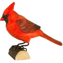 DecoBird - WILDLIFE Garden Rode Kardinaal In Lindenhout - Handgemaakt