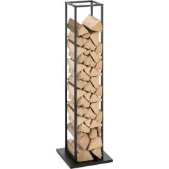 Houtopslag Binnen Modern - Zwart - 23 × 23 × 120 Cm