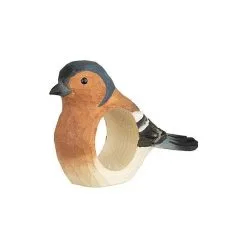 DecoBird - WILDLIFE Garden Servetring Vink In Lindenhout - Handgemaakt