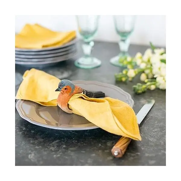 DecoBird - WILDLIFE Garden Servetring Vink In Lindenhout - Handgemaakt - Afbeelding 2