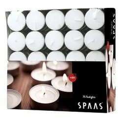 Spaas Theelichtjes - 8 Branduren - Set Van 75 Stuks