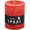 Spaas Rustieke Cilinderkaars Rood - 30 Uren