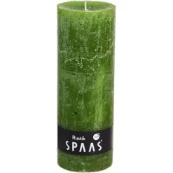 Spaas Rustieke Cilinderkaars Olijfgroen - 95 Uren