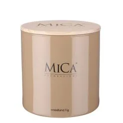 Mica Decorations MICA Geurkaars Glas Bruin Ø 12 Cm - Woodland Fig