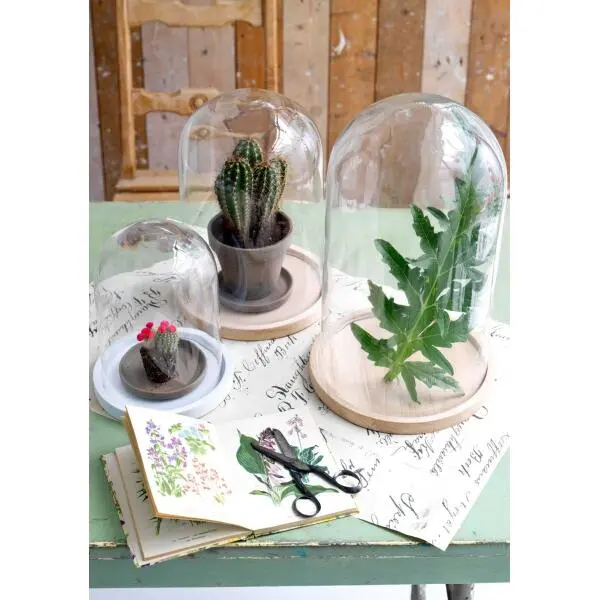 Mica Decorations Stolp Glas Hella Bruin - Ø 17 × 23 Cm - Afbeelding 2