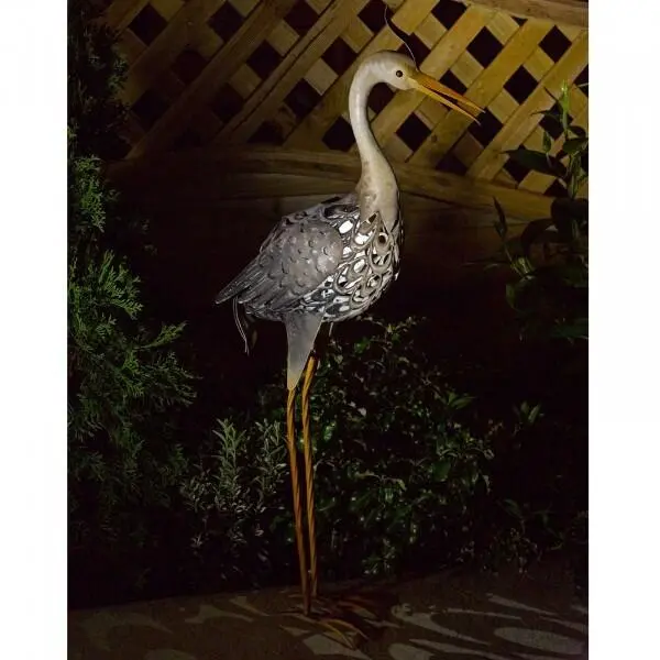 Blauwe Reiger Met Verlichting Op Zonne-energie - Afbeelding 2