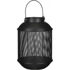 Mica Decorations Borneo Lantaarn Zwart - 16 × 23 Cm