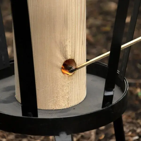 ESSCHERT DESIGN Finse Fakkel In Hout - Afbeelding 2