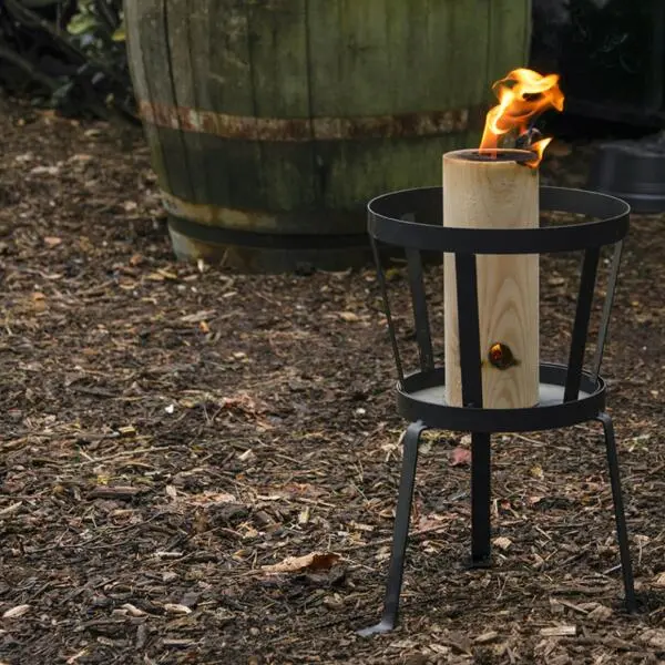 ESSCHERT DESIGN Finse Fakkel In Hout - Afbeelding 3