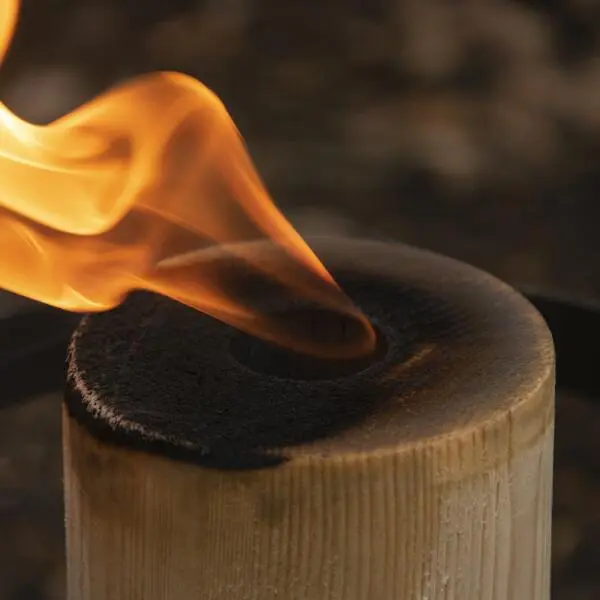 ESSCHERT DESIGN Finse Fakkel In Hout - Afbeelding 4