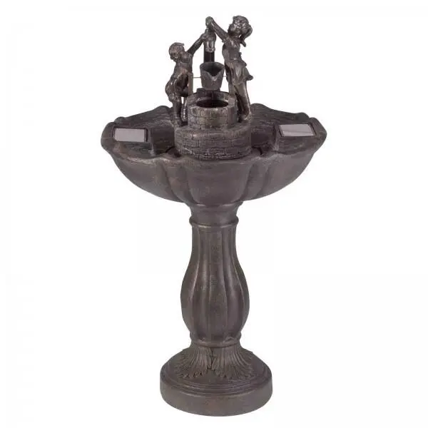 Fontein - Vogelbad Met Omkiepende Emmer Op Zonne-energie - Afbeelding 2