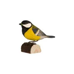 DecoBird - WILDLIFE Garden Koolmees In Lindenhout - Handgemaakt