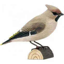 DecoBird - WILDLIFE Garden Pestvogel 'Waxwing' In Lindenhout - Handgemaakt