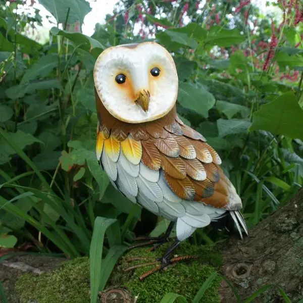 Kerkuil In Metaal 30 × 18 × 37 Cm - Afbeelding 3