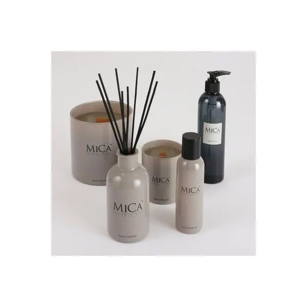 Mica Decorations MICA Geurkaars Glas Grijs Ø 12 Cm - Bois Intense - Afbeelding 2