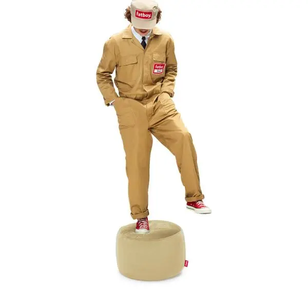 Poef Fatboy® Point Recycled Velvet Indoor - Ø50 X 35 Cm Camelkleurig - Afbeelding 2