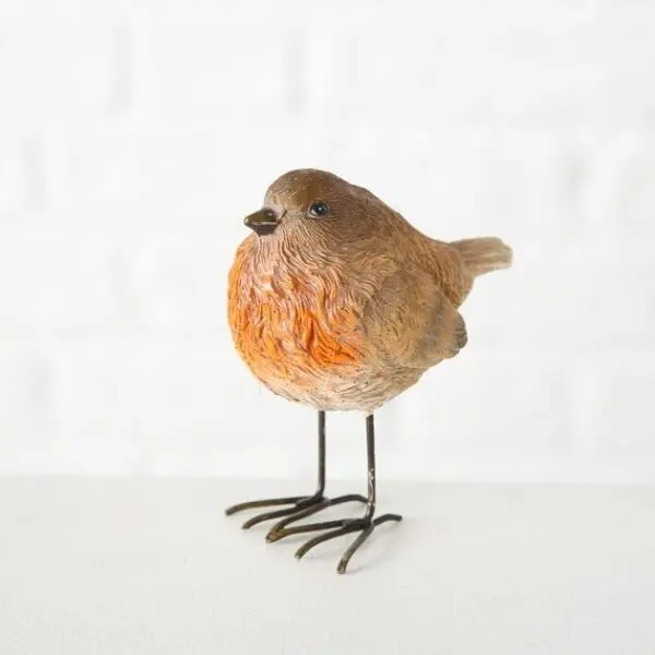 Roodborstje Tuinbeeld - Set Van 2 Stuks - Afbeelding 2