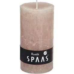 Spaas Rustieke Cilinderkaars Beige - 60 Uren