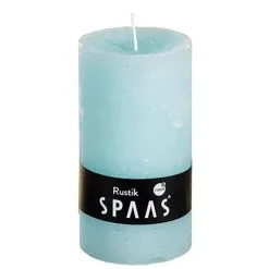 Spaas Rustieke Cilinderkaars Hemelsblauw - 60 Uren