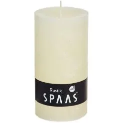 Spaas Rustieke Cilinderkaars Ivoor - 60 Uren