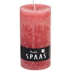 Spaas Rustieke Cilinderkaars Oudroze - 60 Uren