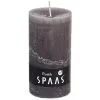 Spaas Rustieke Cilinderkaars Taupe - 60 Uren