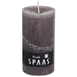 Spaas Rustieke Cilinderkaars Taupe - 60 Uren