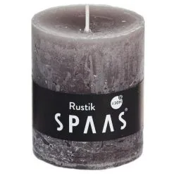 Spaas Rustieke Cilinderkaars Taupe - 30 Uren