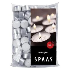 Spaas Theelichtjes - 8 Branduren - Set Van 50 Stuks