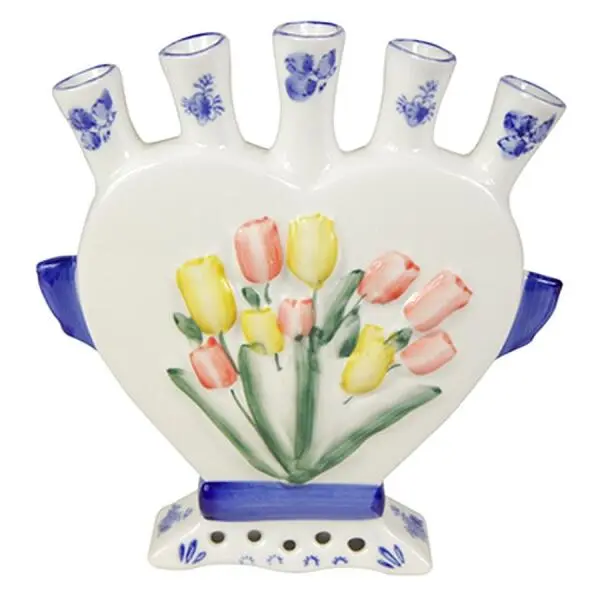 Tulpenvaas Hart Kleurrijke Tulpen