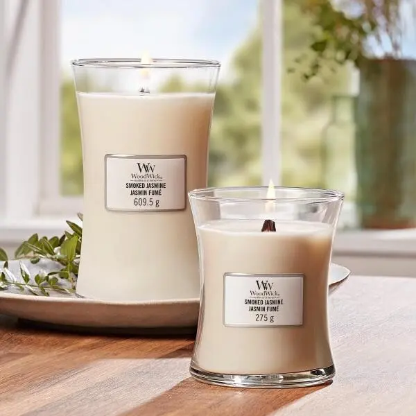 WoodWick Medium Candle - Smoked Jasmine - Afbeelding 2
